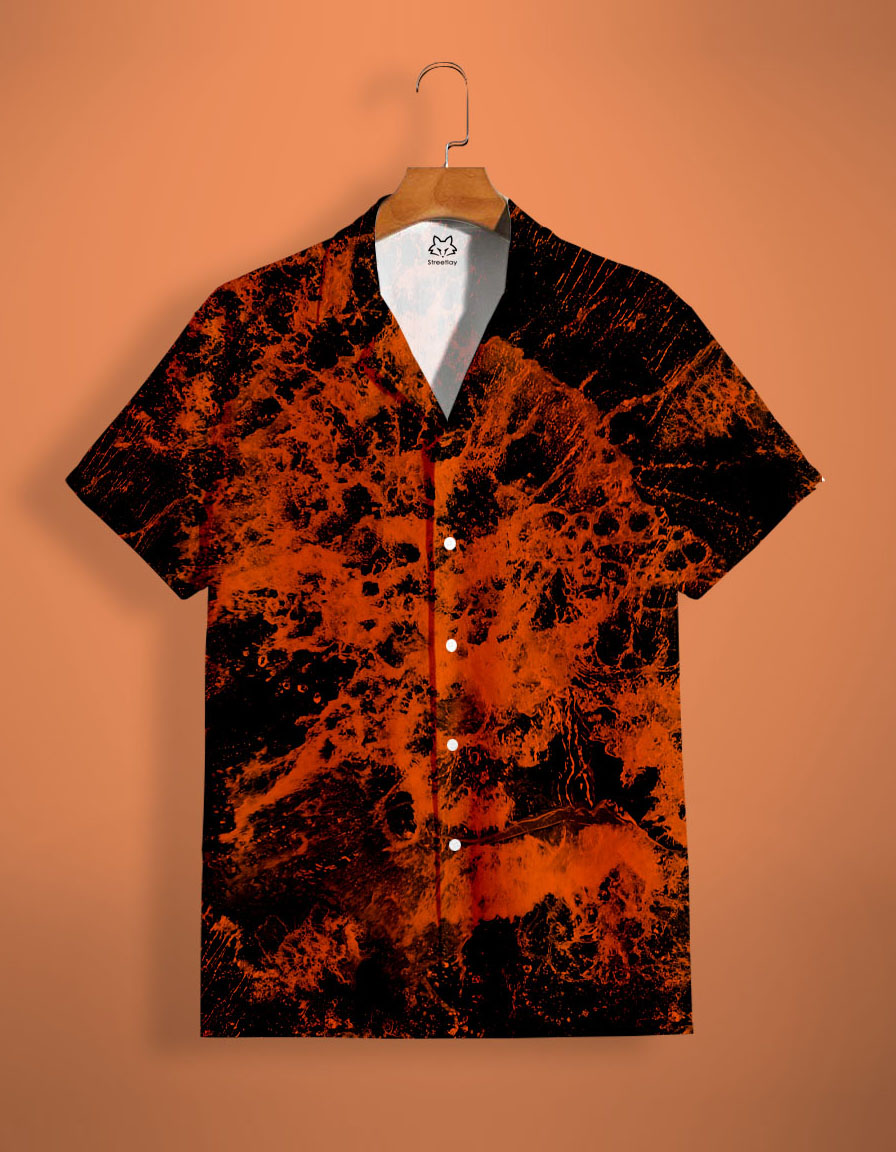 Orange Black Shirt