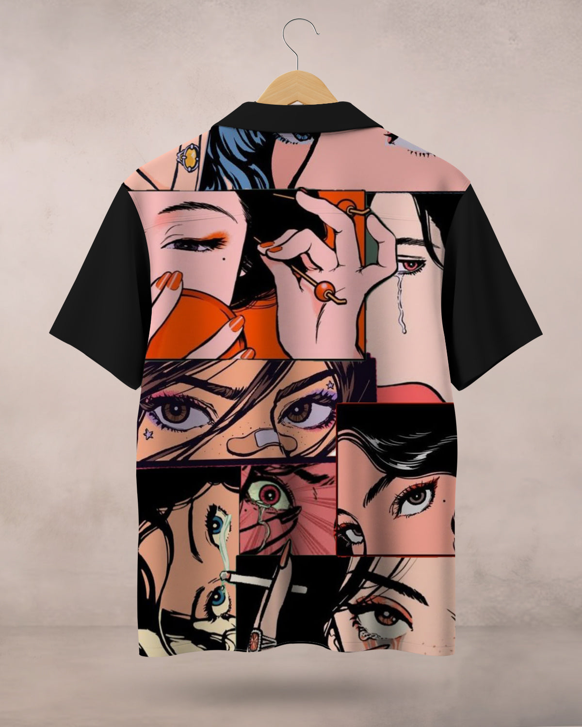 Sad Girl Comic Print Shirt