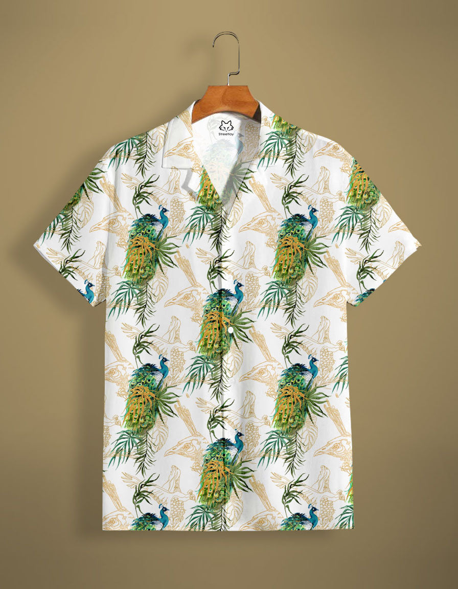 Peacock Print Shirt