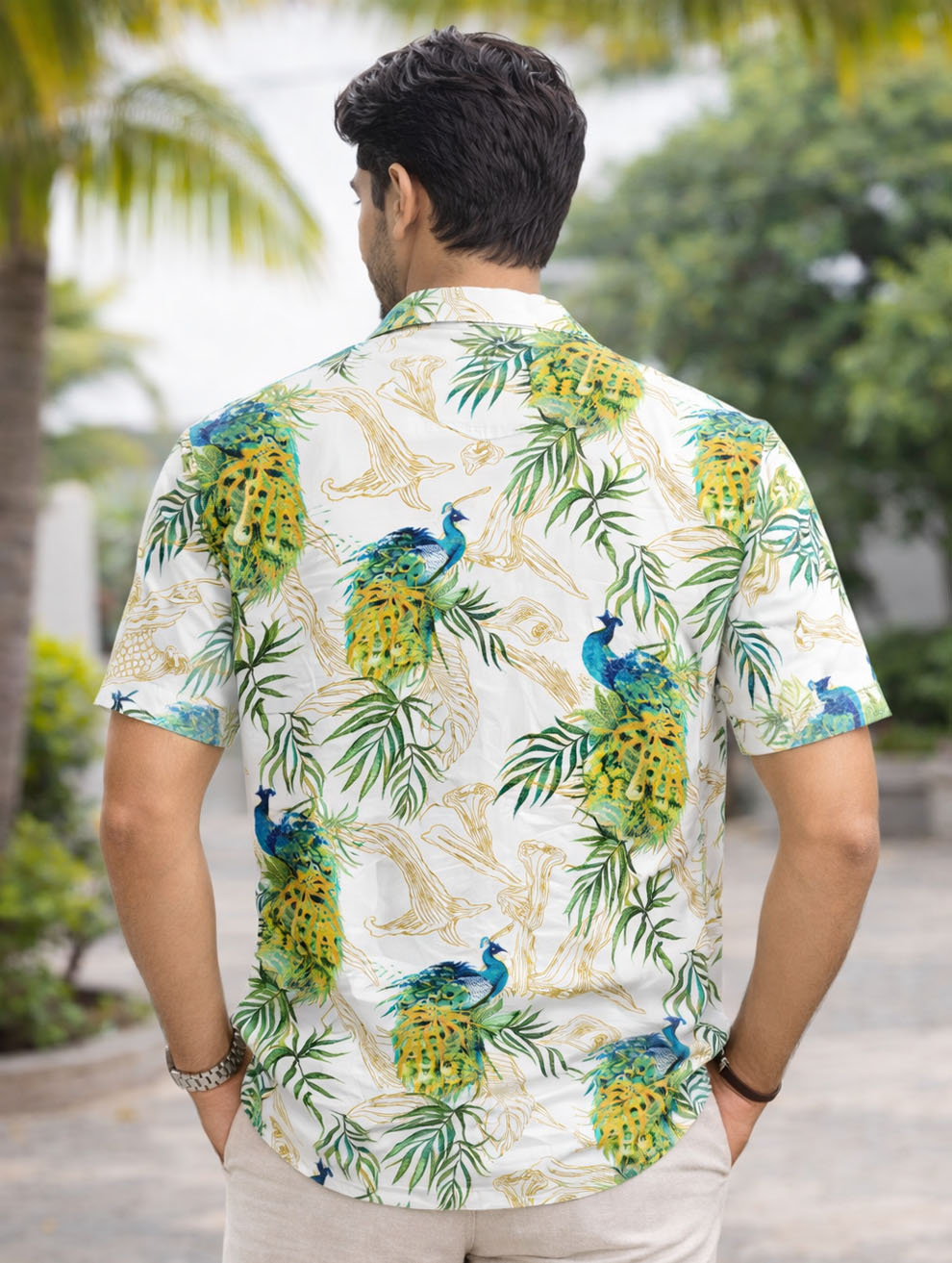 Peacock Print Shirt