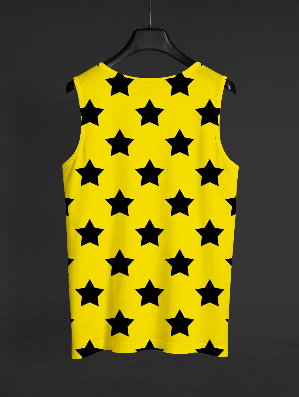 Black Yellow Star Printed Sando #159