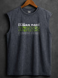 ACID WASH SLEEVELESS PRINTED VEST#1