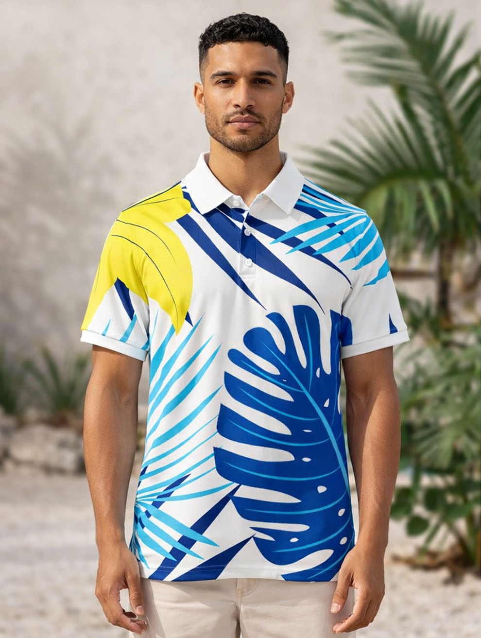 Palm leaf Polo T-Shirt