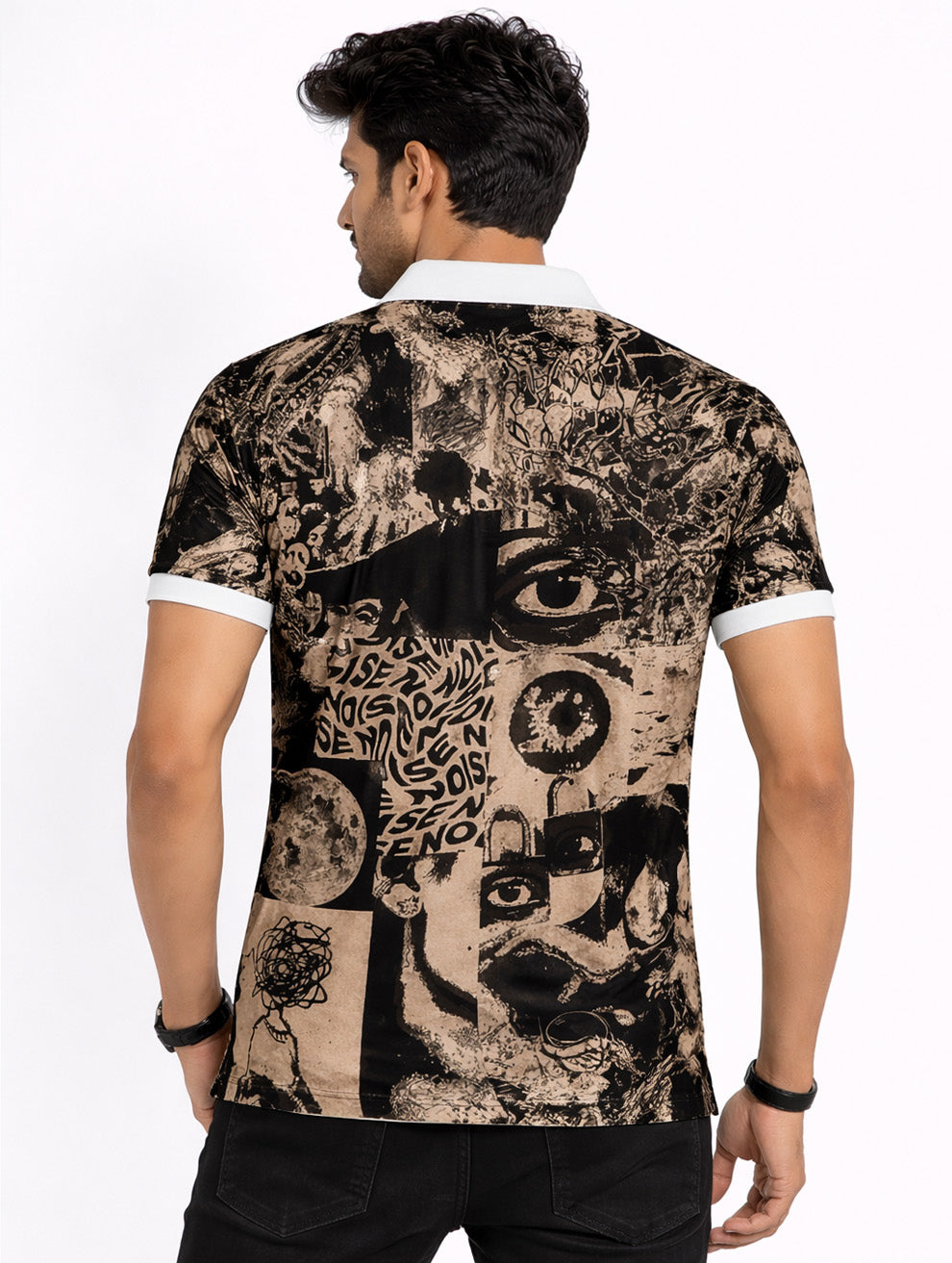 Noise Art Printed Polo