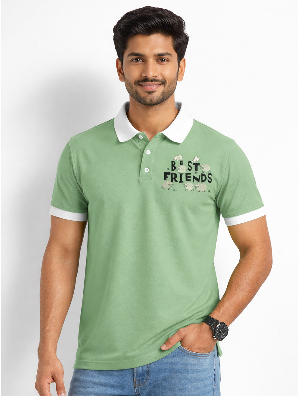 Best Friends Printed Polo