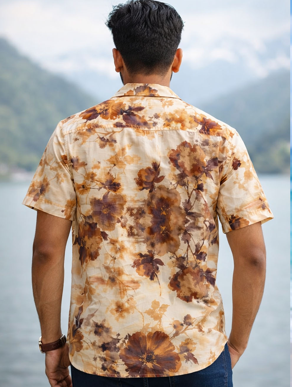 Brown Floral Shirt