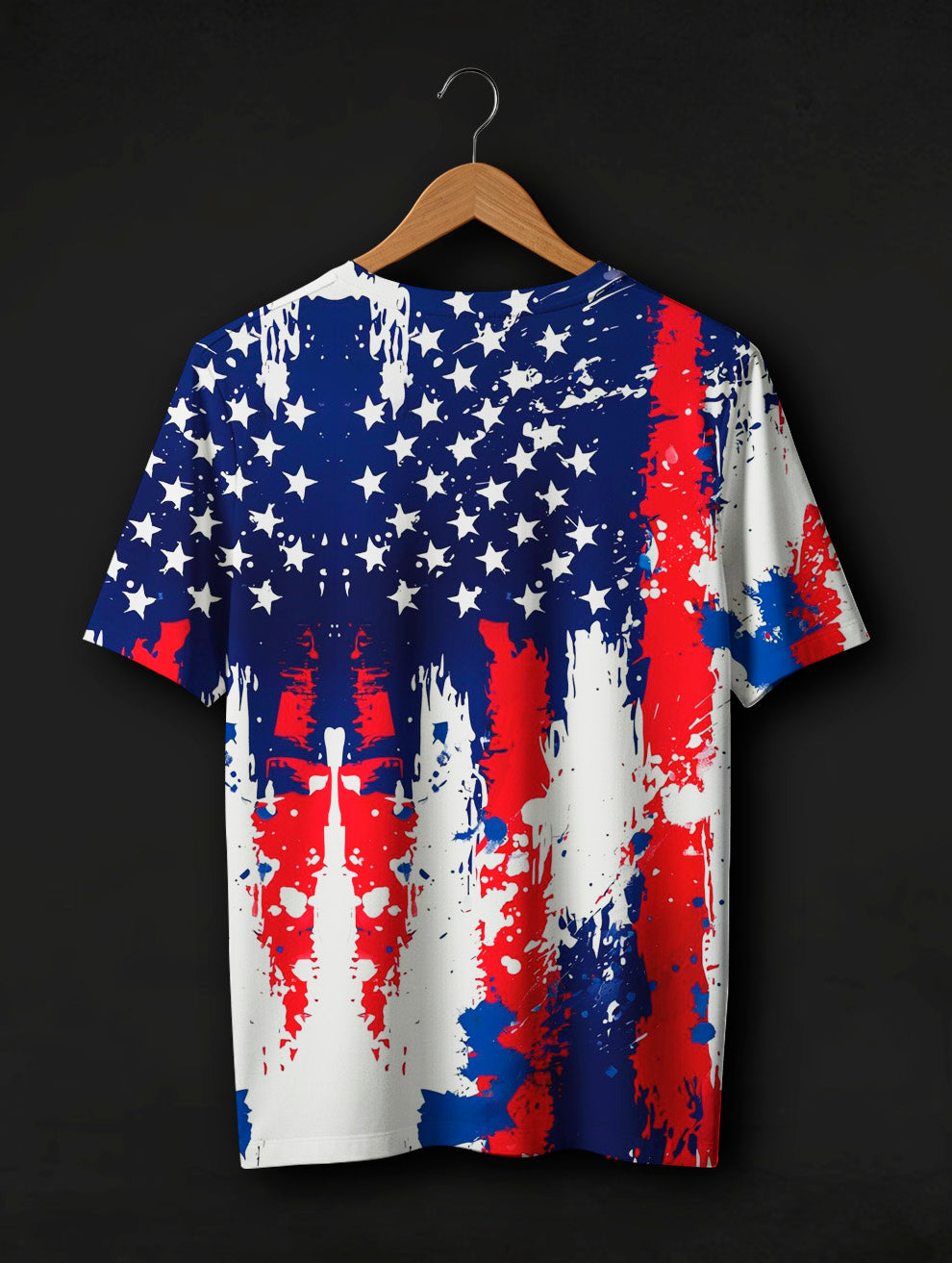 US Flag Print T-Shirt #PT165