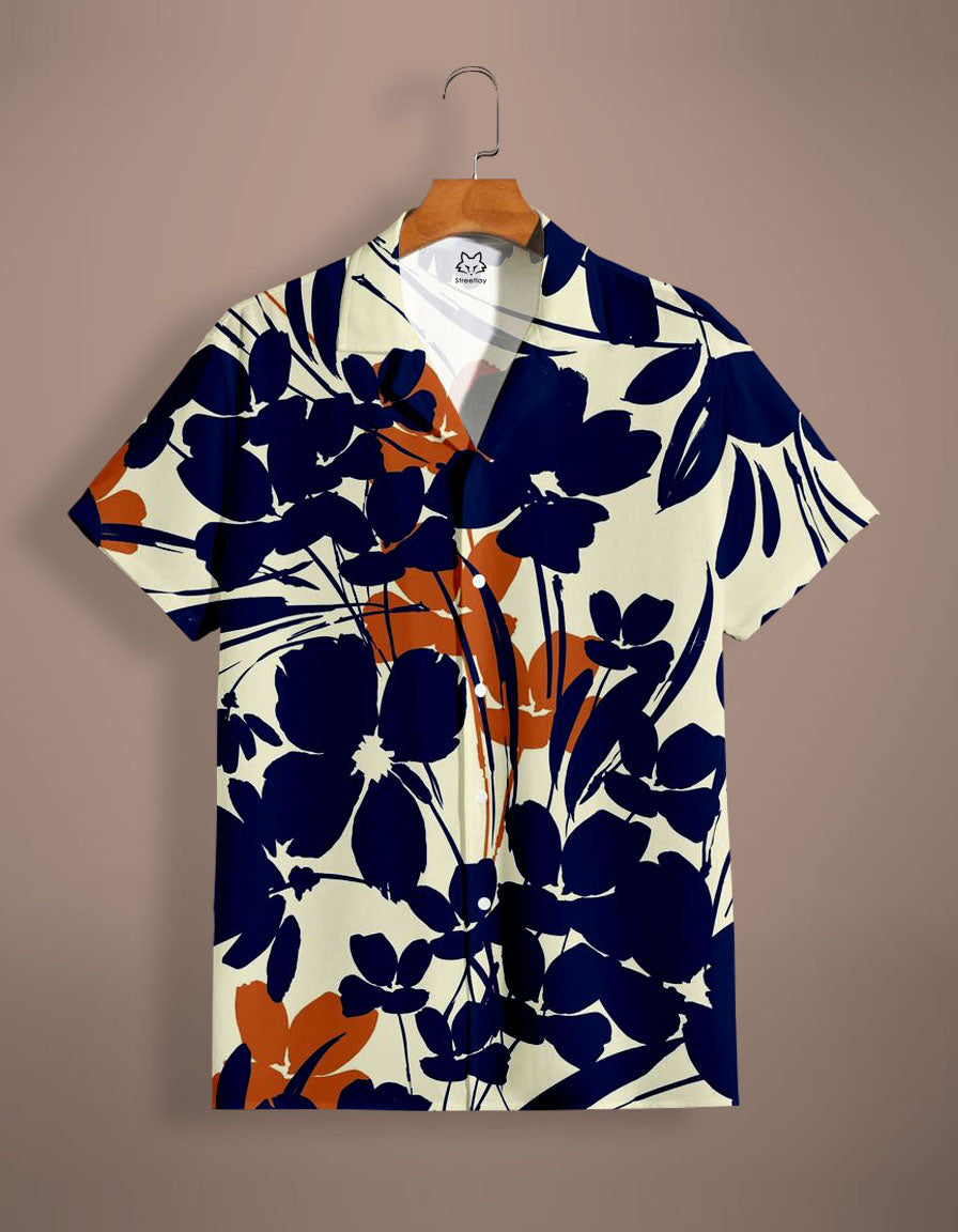 Blue Floral Shirt