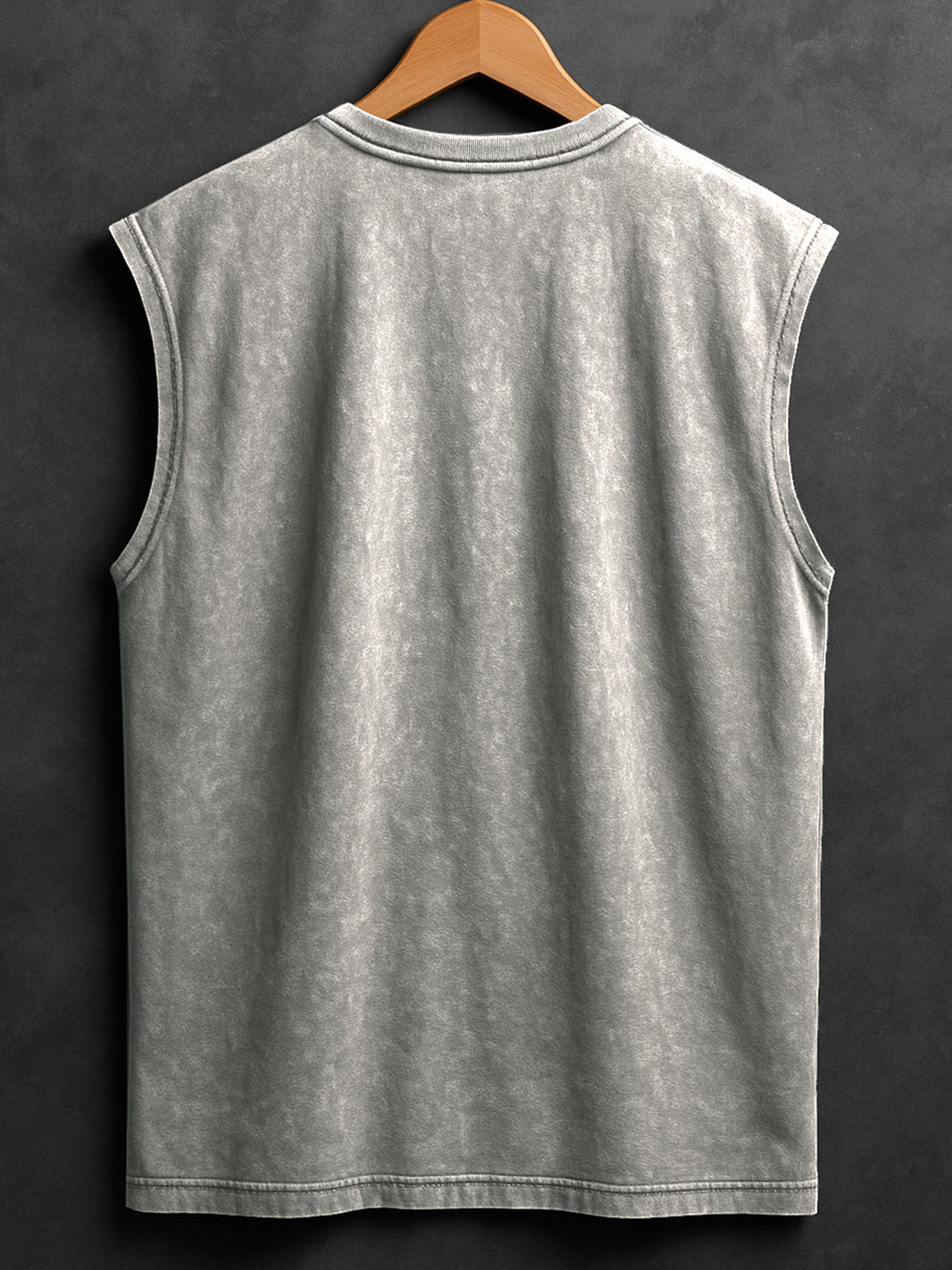 ACID WASH SLEEVELESS PRINTED VEST#2