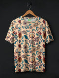 Ethnic Art Flower Print T-Shirt #PT120