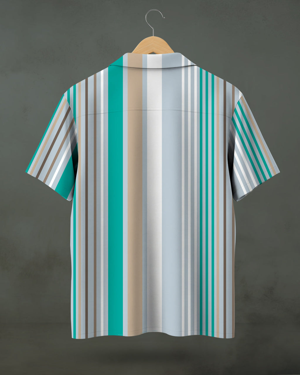 Multicolor Barcode Stripe Printed Shirt