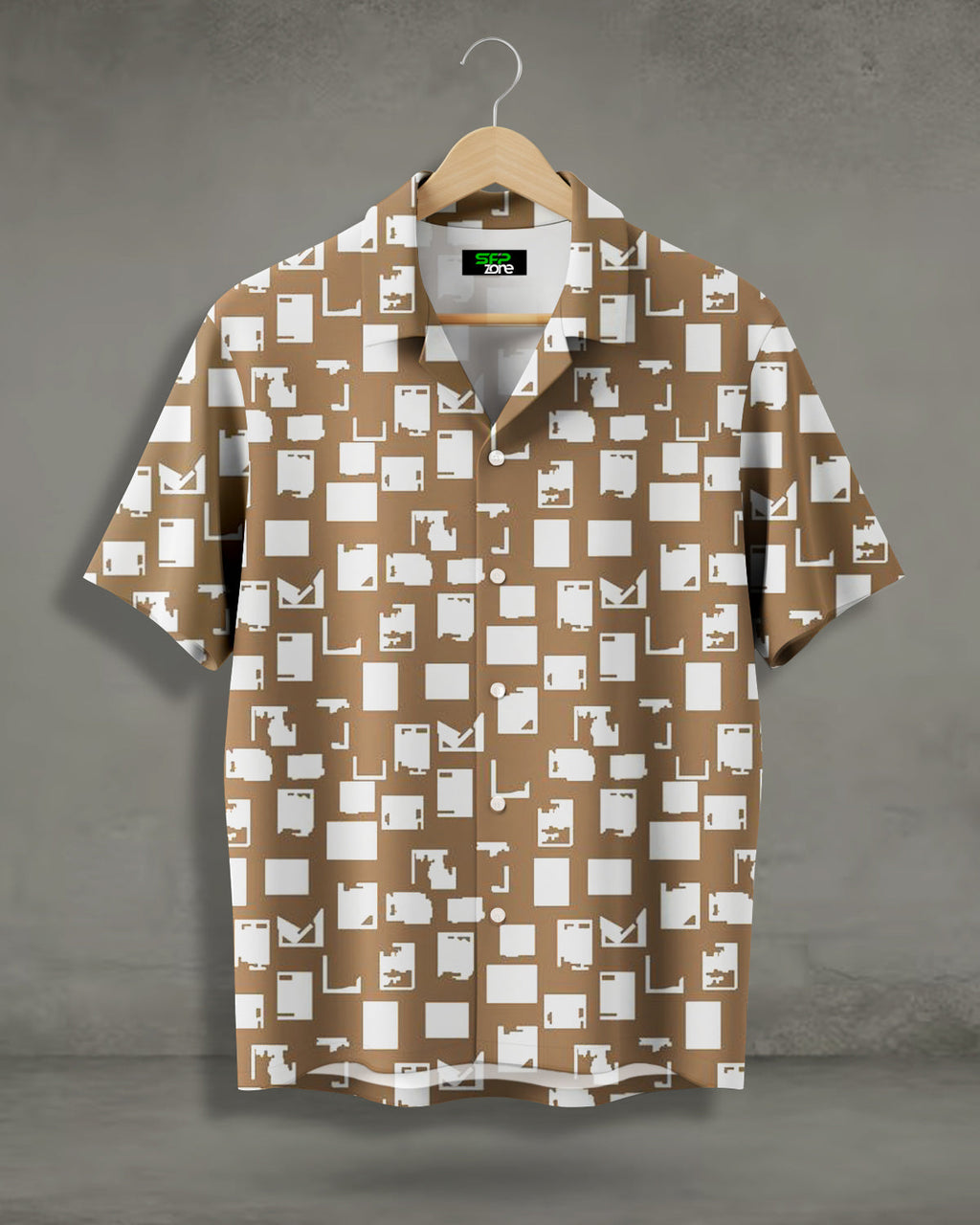 Abstract Geometric Block Shirt
