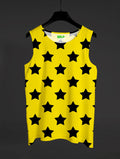 Black Yellow Star Printed Sando #159