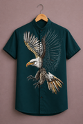 Premium Eagle Graphic Printed Shirt for Men – Bold Bird Designer Half Sleeve Casual Shirt