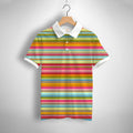 Colorful Rainbow Printed Polo