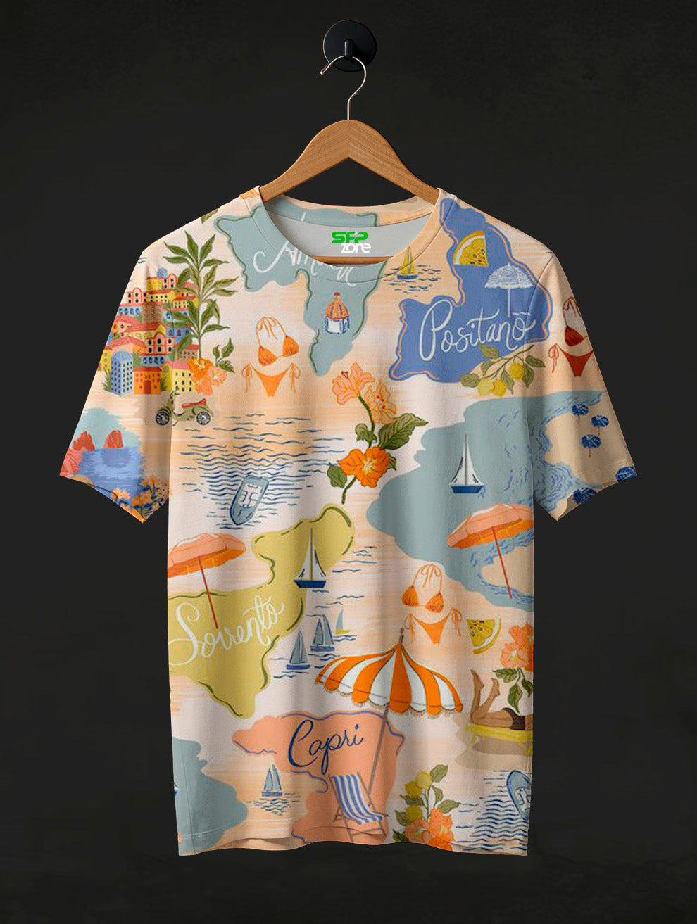 Island Print T-Shirt #PT168