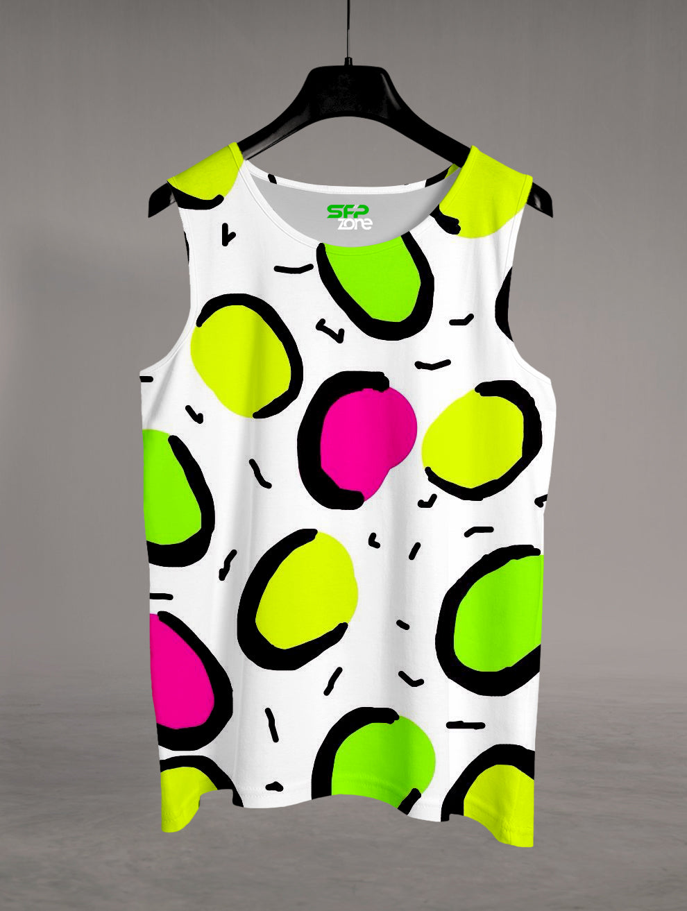 Memphis Geometry Printed Sando #152
