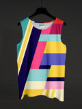 Multicolour Abstract Striped Sando #151