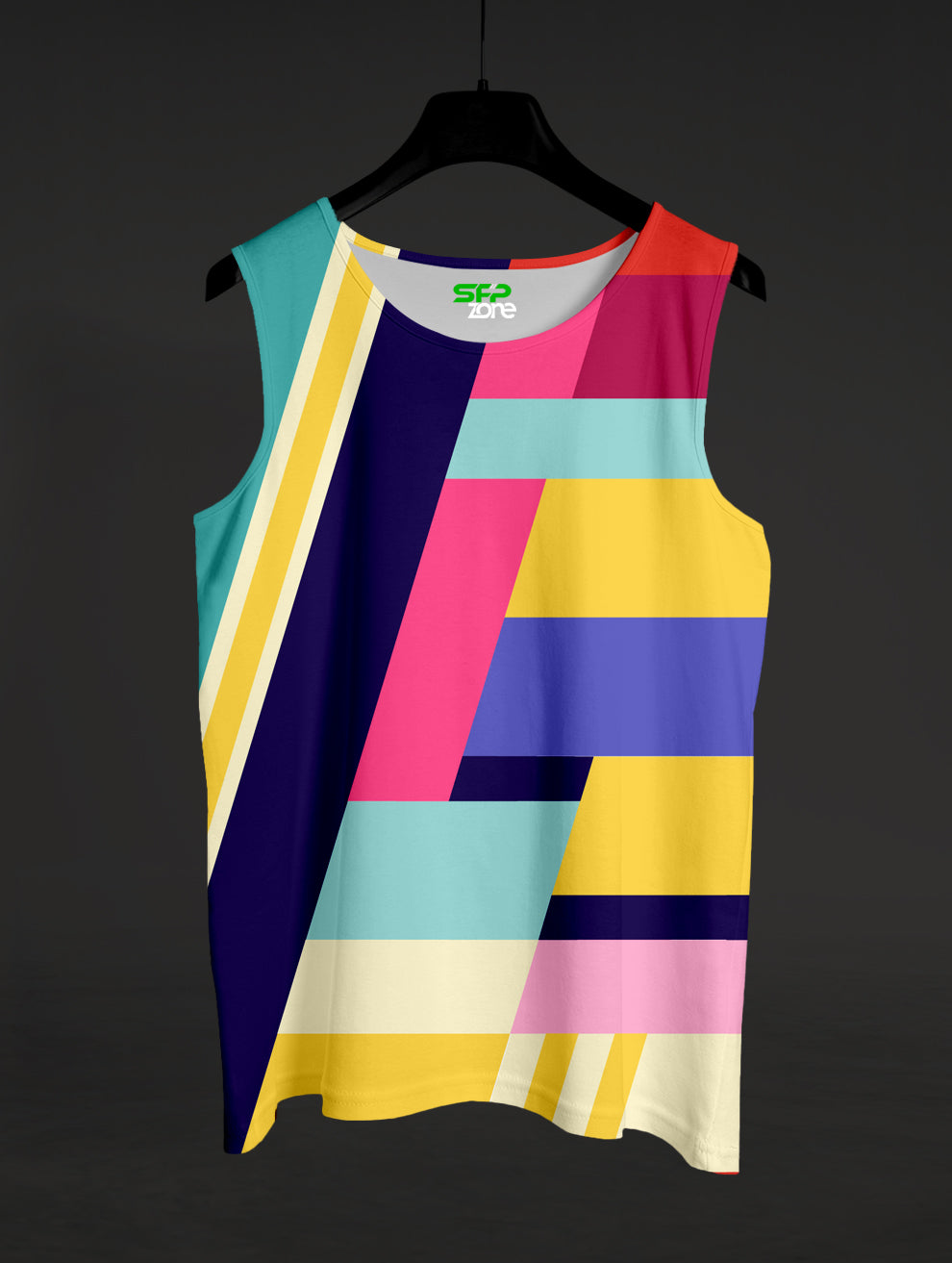 Multicolour Abstract Striped Sando #151