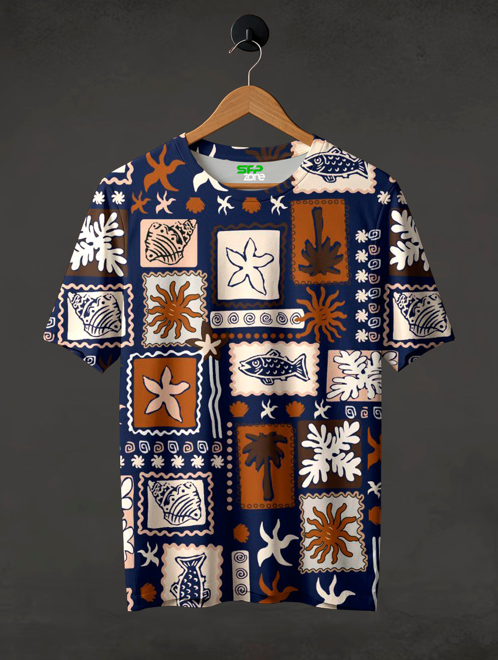 Oceanic Patchwork Printed T-Shirt #PT176