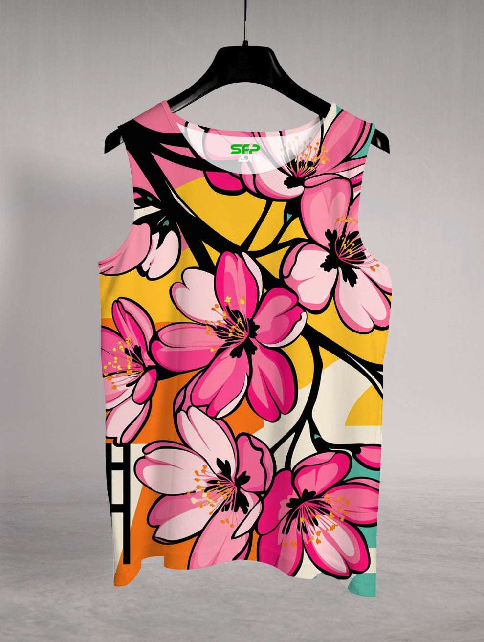 Pink Floral Printed Sando #110