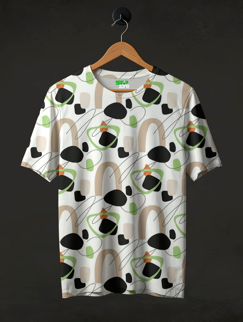Scribble Arch Print T-Shirt #PT174