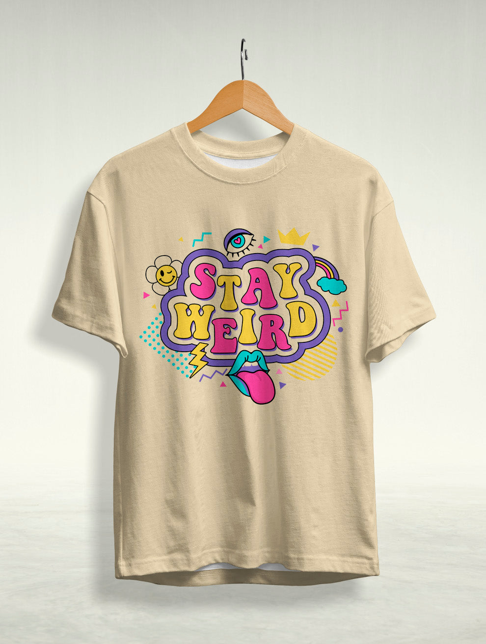 Stay Welrd Graphic Printed T-Shirt