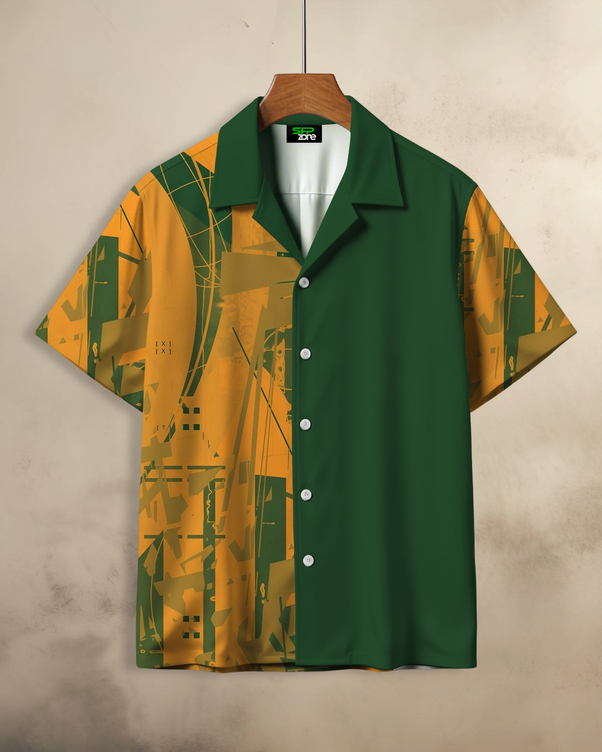 Yellow Abstract Art Printed Shirt