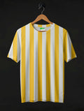Yellow Striped Printed T-Shirt #PT146